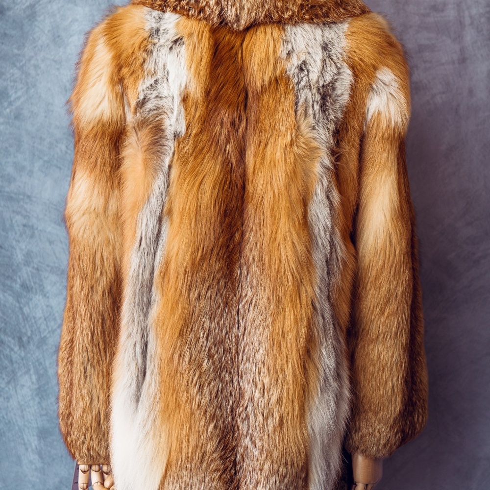 Vintage red Fox real fur coat - Picture 6 of 6